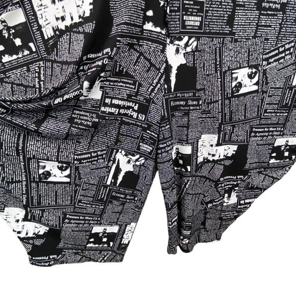 IC by Connie K Art to Wear Jump Suit Size XL Newspaper Print Funky - Picture 6 of 12